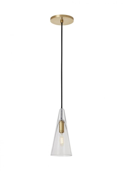 Selina Small Accent Pendant, 1-Light, Natural Brass, 9.7"H (SLPD281CNB 70PKL41)