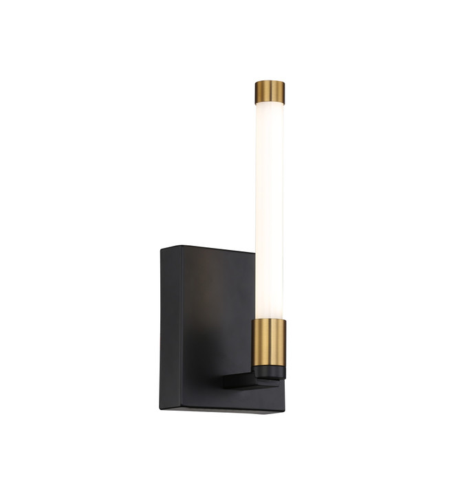 Infiniti Sconce, 1-Light, LED, Matte Black & Brass, 11.5"H (SC13081BB 340432JL)