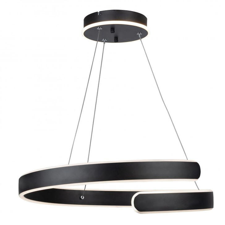 Sirius Chandelier, LED, Black, 19.75"W (AC7619BK 340432JT)