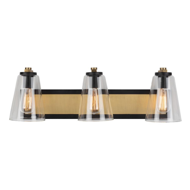 Treviso Sconce, 1-Light, Black & Brass, 5.5"L (AC11793BB 340432LL)
