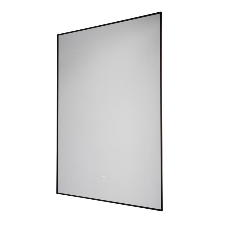 Reflections Rectangular Wall Mirror, LED, Matte Black, 31.5"W (AM325 340432LN)