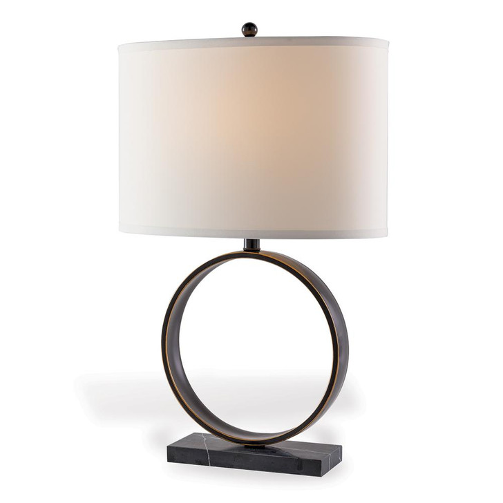 Megan Table Lamp, 1-Light, Bronze, Black Base, Off-White Shade, 26"H (LPAS-409-01 YUU704X7HV)