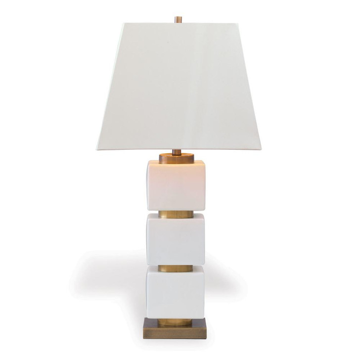 Manhattan Table Lamp, 1-Light, Cream, Brass, Ivory Shade, 35"H (LPAS-264-05 YUU704X7HR)