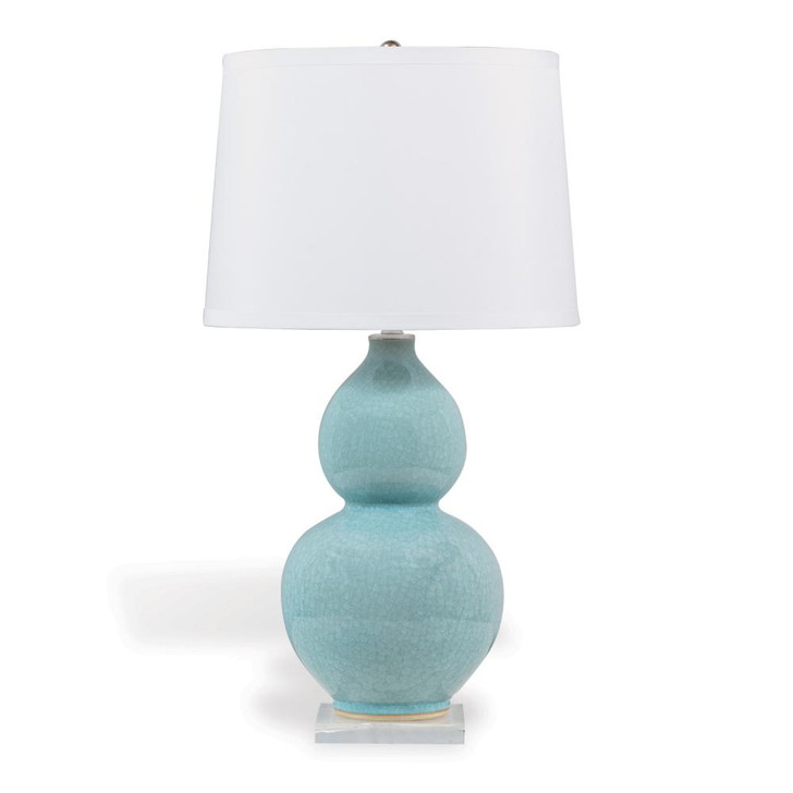 Pearl Table Lamp, 1-Light, Blue, Lucite Base, Off-White Shade, 32"H (LPAS-112-05 YUU704X7JN)