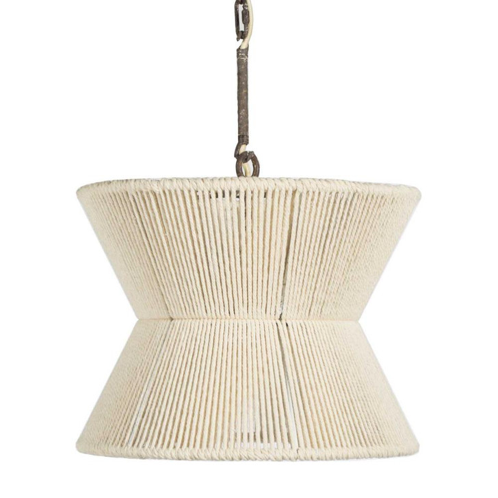 Gordon Pendant, 1-Light, White Cotton Rope, Rust, 16"W (SCH-158370 YUU6003R7M)