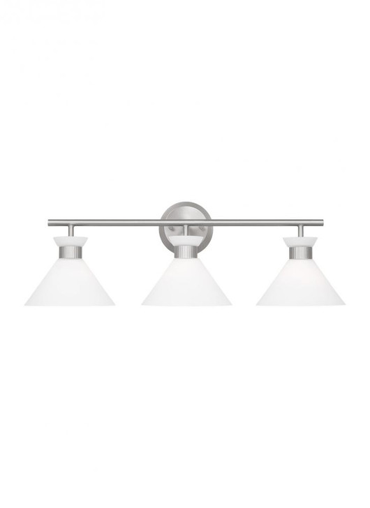 Belcarra Bathroom Vanity Light, 3-Light, Brushed Steel, 27"W (DJV1013BS 70737HK)