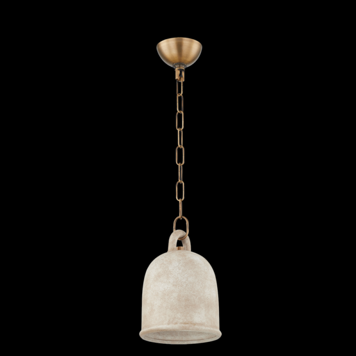 Relic Pendant, 1-Light, Patina Brass, 13"H (F2708-PBR/CRE UJPX)