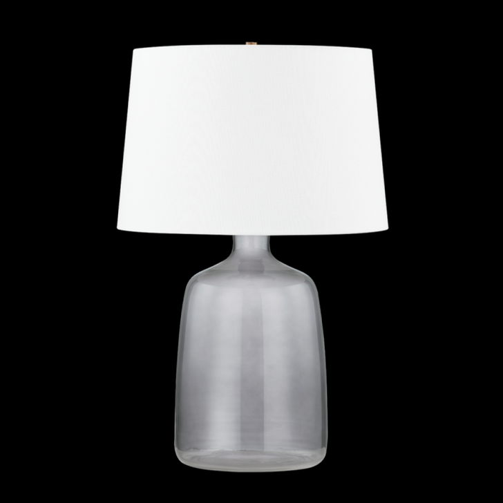 Artesia Table Lamp, 1-Light, Patina Brass, Off White Shade, 24.5"H (PTL1325-PBR XAH4)