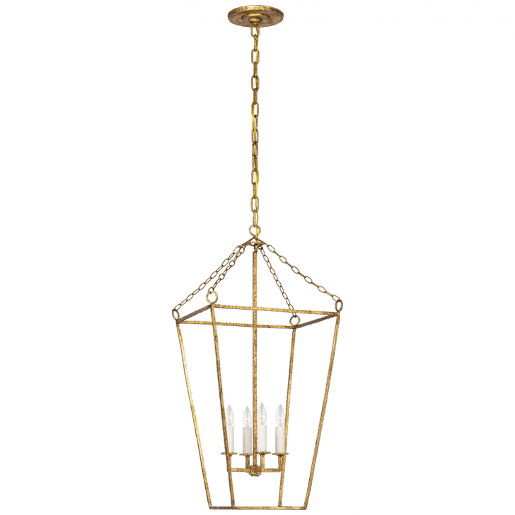 Malloy Open Frame Forged Lantern - Gilded Iron 29.75"