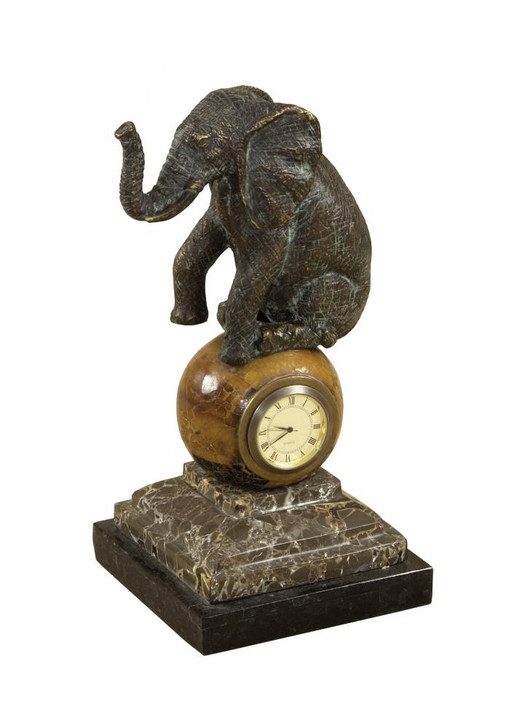 Agile Elephant Clock, Verdigris, 5"W (8139-13 YUU906TM9Q)