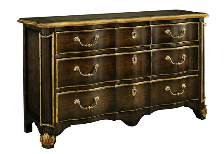 Aria Dresser, Brown, Aged Gold, 68"W (88-0115 YUU906TMAF)