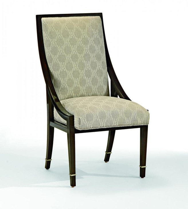 Bolero Side Chair, Bombay Mahogany, Deco Topaz Upholstery, 42"H (88-0345 YUU906TMCP)