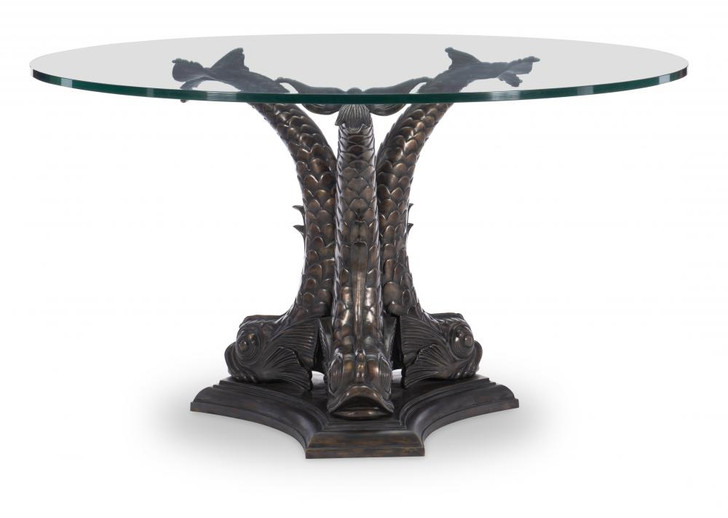 Cete Dining Table, Aged Bronze, 54"W (8298-35 YUU906TN8Y)