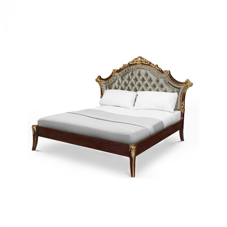 Elliot Uph Upholstered Bed, King, Wood, Gold, 85"W (89-1305 YUU906TP77)