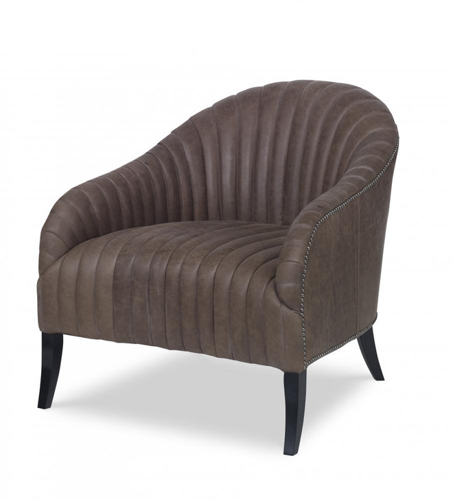 Liam Accent Chair, Cordova Stone Leather, Black Feet, 32.5"H (RA1426-1-COR-STO YUU906TQ7D)