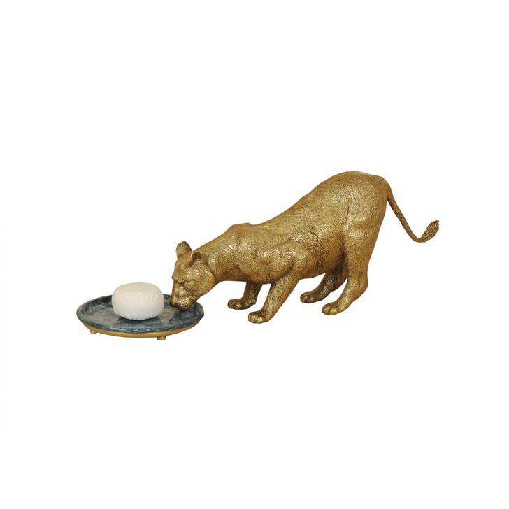 Lion Soap Dish, Cast Brass, Blue, 20"W (8148-12 YUU906TQ7G)