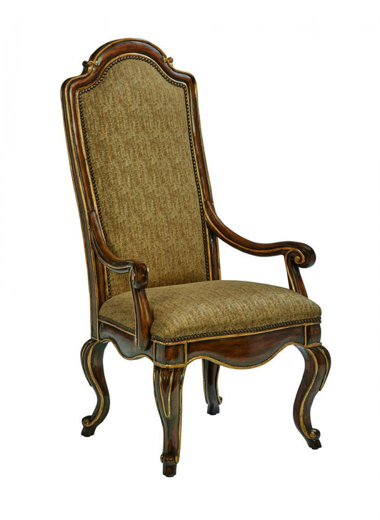 Majorca Armchair, Wood, Lush Fawn Upholstery, Venetian Gold, 50"H (88-0646 YUU906TQ8P)
