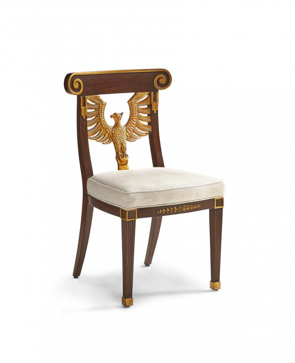 Phoenix Dining Chair, Mahogany, White, 35.7"H (CJ8369-40 YUU906TR73)