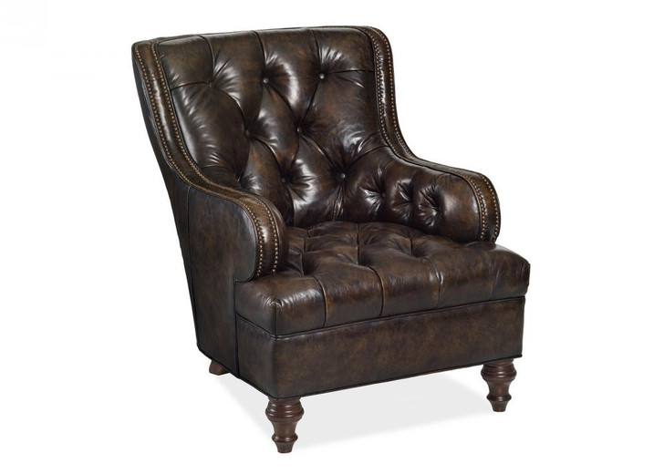 Piper Accent Chair, Masterpiece Chestnut Brown Leather, 37"H (RA1134-MAS-CHE YUU906TR7G)