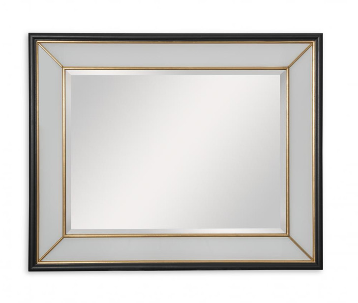Spruce Mirror, Black, Gold Leaf, 42"W (8360-28 YUU906TT5T)