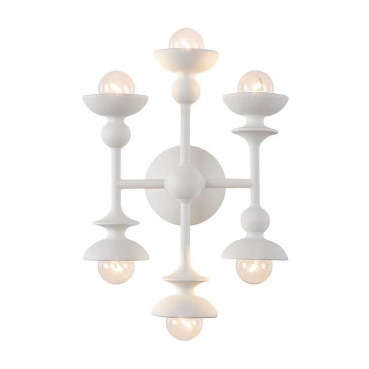 Cadence Wall/Vanity Light, 6-Light, Antique White, 14"H (WV328611AW 7072WKM)