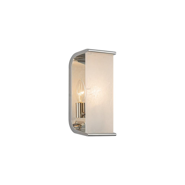 Abbott Wall/Vanity Light, 1-Light, Polished Nickel, Alabaster, 10"H (WV327010PNAR 7072WM7)
