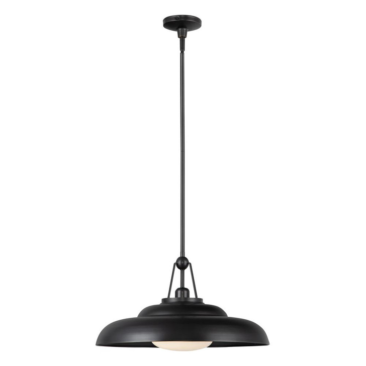 Palmetto Pendant, 1-Light, Urban Bronze, Glossy Opal, 20"D (PD344020UBGO 7072XKN)