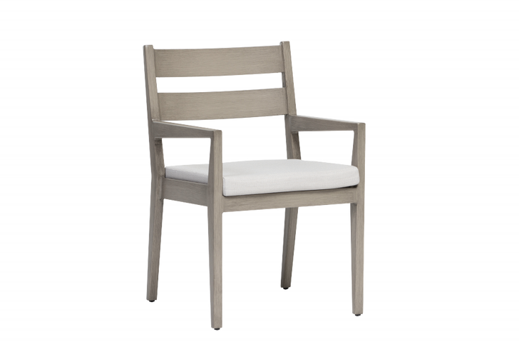 Lucia Dining Arm Chair, Canvas, Pearl Frame, 21.5"W (FN54412PRL-FO5115 YUU90042AV)