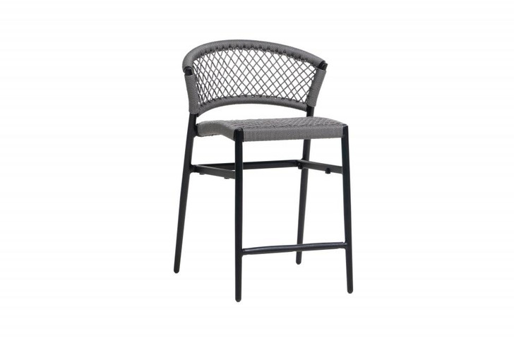 Ria Counter Chair, Gray, Black Frame, 24.25"W (FN58840GRY YUU9004398)