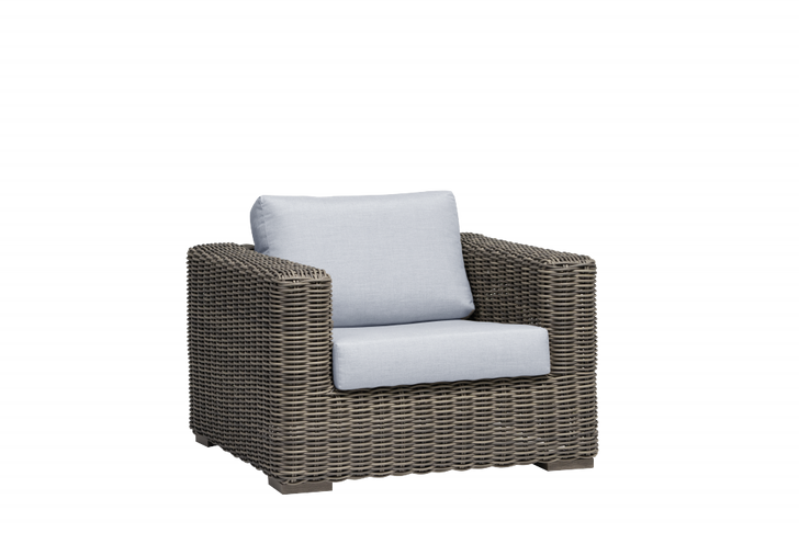 Cubo Club Chair, Antique Beige, Creamy Oak Resin, Pearl Gray Frame, 25.5"H (FN61201COK-FO5114 YUU900439N)