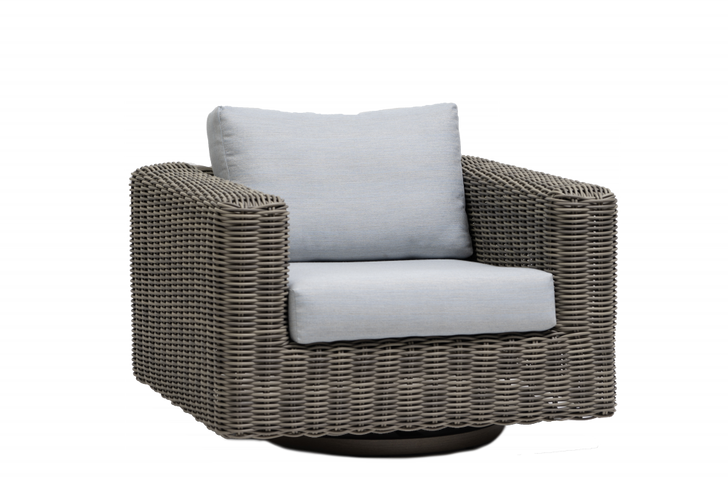 Cubo Swivel Gliding Club Chair, Canvas, Creamy Oak Resin, Pearl Gray Frame, 25.5"H (FN61290COK-FO5115 YUU900439T)