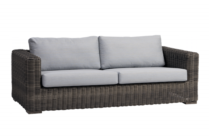 Cubo 2.5-Seater Sofa, Canvas, Creamy Oak Resin, Pearl Gray Frame, 83.75"W (FN61203COK-FO5115 YUU900439Y)