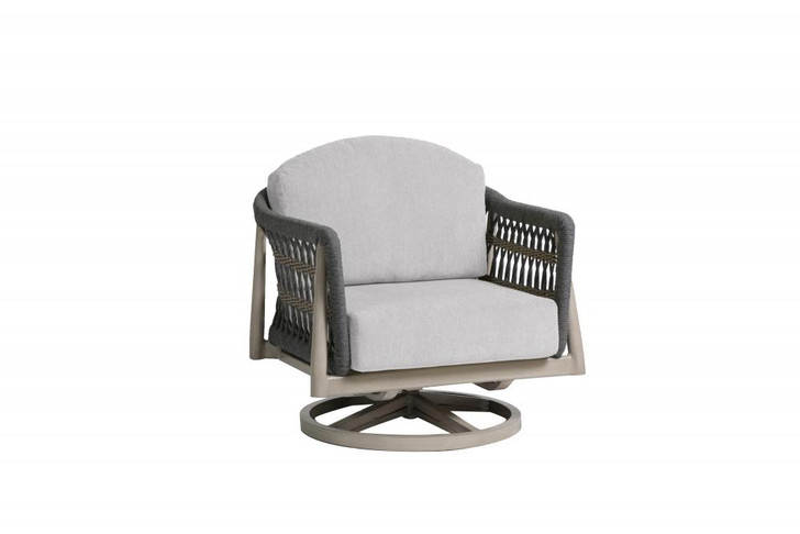Coconut Grove Swivel Rocker Club Chair, Antique Beige, Pearl Frame, Lithium Pearl Durastrap, 33.5"W (FN60168LPR-FO5114 YUU90043CG)