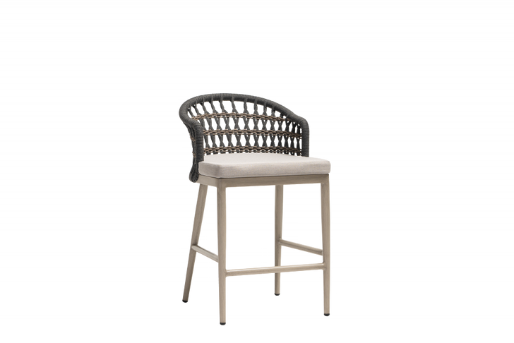 Coconut Grove Counter Chair, Canvas, Pearl Frame, Lithium Pearl Durastrap, 25.5"W (FN60140LPR-FO5115 YUU9004486)