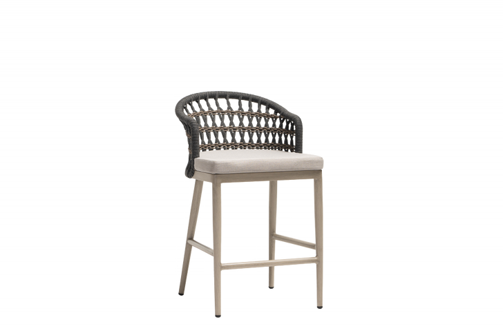 Coconut Grove Counter Chair, Antique Beige, Pearl Frame, Lithium Pearl Durastrap, 25.5"W (FN60140LPR-FO5114 YUU9004487)