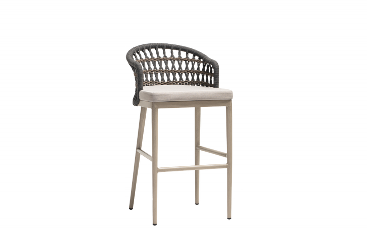 Coconut Grove Bar Chair, Canvas, Pearl Frame, Lithium Pearl Durastrap, 25.5"W (FN60141LPR-FO5115 YUU900448C)