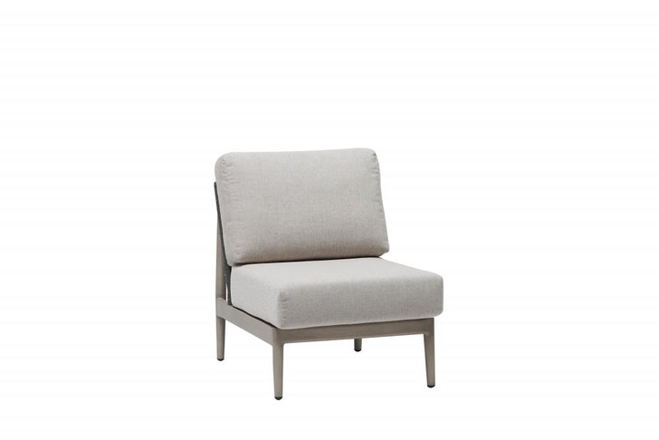 Coconut Grove Sectional Chair, Taupe, Pearl Frame, Lithium Pearl Durastrap, 25"W (FN60153LPR-C-FO5116 YUU9004496)