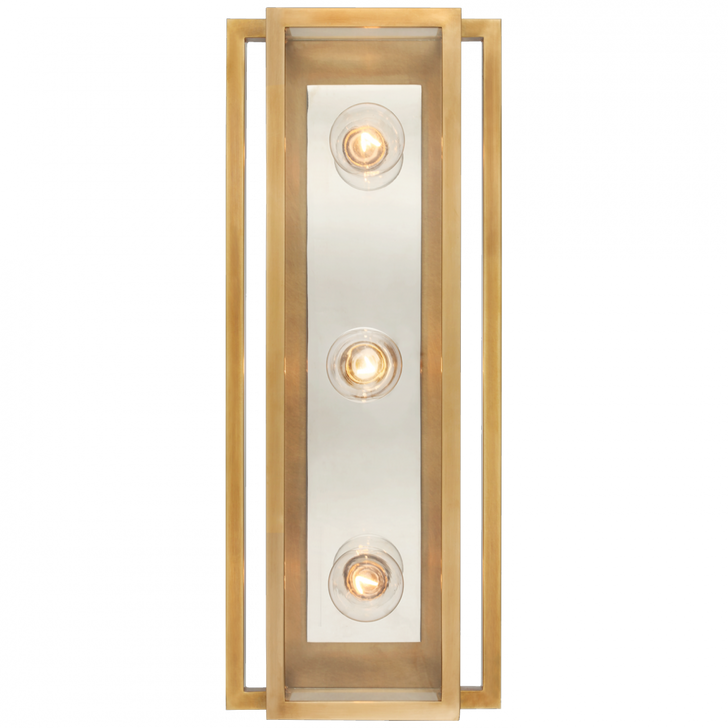 Halle Vanity Light, 3-Light, Nickel, 18"H (S 2202HAB/PN-CG CX431)