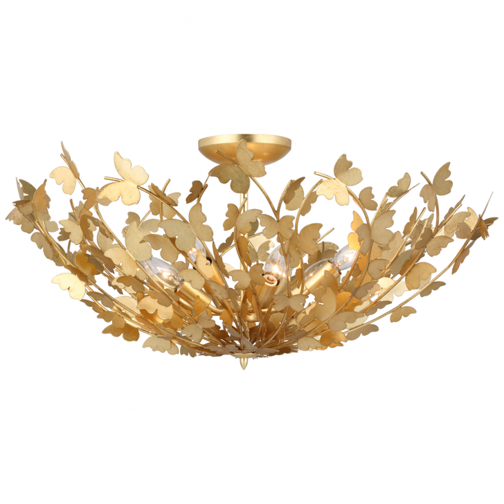 Farfalle Large Semi-Flush Mount, 8-Light, Gild, 30"W (JN 4405G CWY6N)