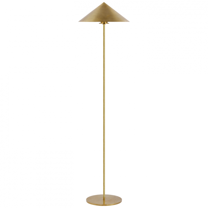 Orsay Medium Floor Lamp, 1-Light, LED, Hand-Rubbed Antique Brass, 55"H (PCD 1200HAB D00W2)