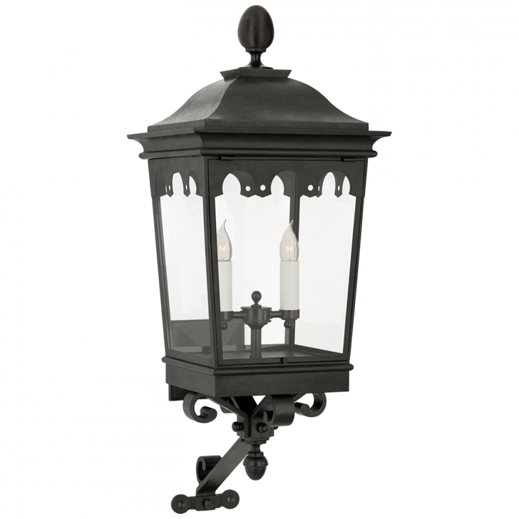Rosedale Grand Medium Bracketed Wall Lantern, 2-Light, French Rust, 37.5"H (RC 2048FR-CG D6643)