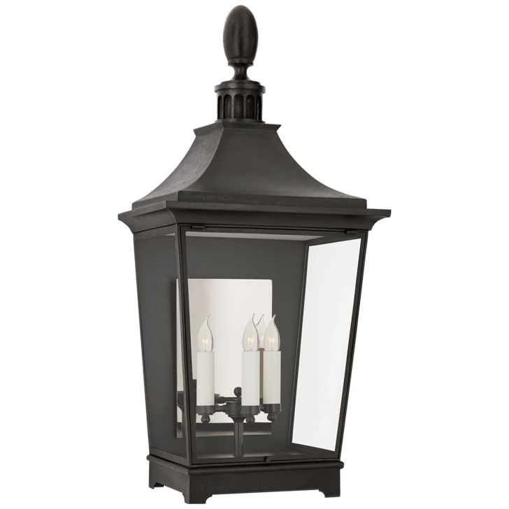 Rosedale Classic Large 3/4 Wall Lantern, 3-Light, French Rust, 38.25"H (RC 2029FR-CG D663Z)