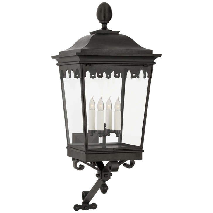 Rosedale Grand Large Bracketed Wall Lantern, 4-Light, French Rust, 44.5"H (RC 2049FR-CG D6642)