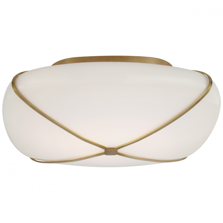 Fondant Flush Mount - Soft Brass 4.75"