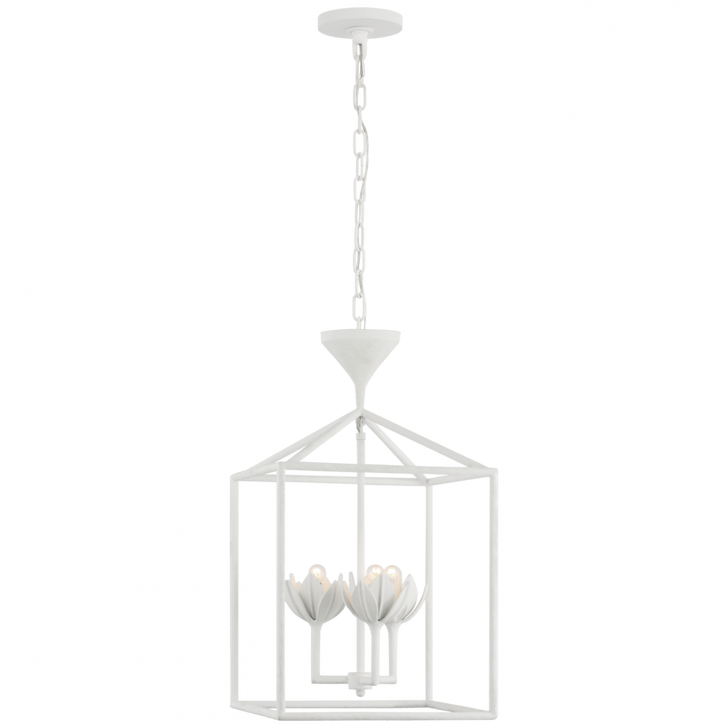 Alberto Small Open Cage Lantern, 3-Light, Plaster White, 24.25"H (JN 5301PW D6447)