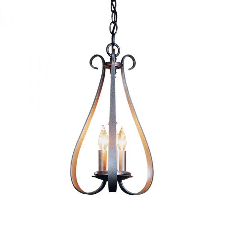 Sweeping Taper 3-Arm Chandelier, 3-Light, Natural Iron, 17.2"H (OPEN BOX 101473-SKT-20)