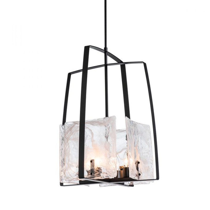 Arc Pendant, 4-light, Long Height, Dark Smoke, White Swirl Glass, 18.7"W, OPEN BOX (131310-SKT-LONG-07-YR0699)