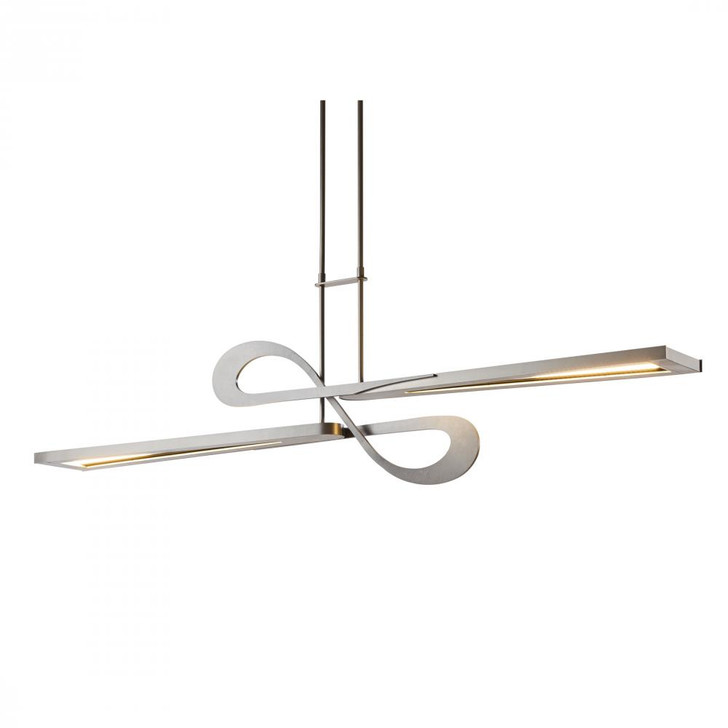 Switchback Linear Chandelier, 1-Light, Long Height, LED, Vintage Platinum, 49.8"W, OPEN BOX (139730-LED-LONG-82)