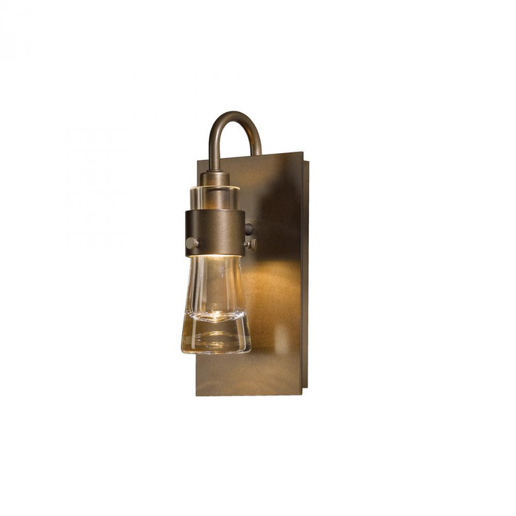 Erlenmeyer Wall Sconce, 1-Light, Soft Gold, Clear Glass, 9.5"H, OPEN BOX (207720-SKT-84-ZM0343)