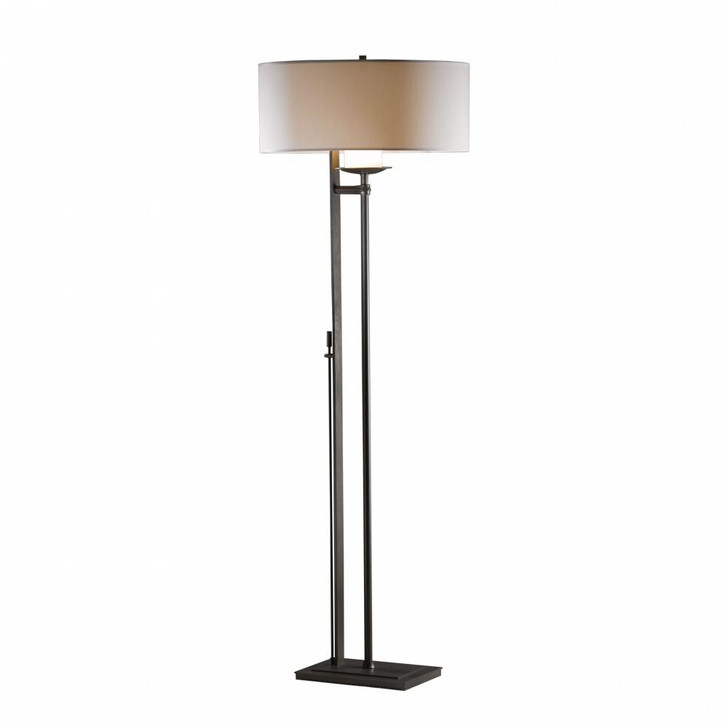 Rook Floor Lamp, 1-Light, Oil Rubbed Bronze, Doeskin Suede Shade, 60"H (OPEN BOX 234901-SKT-14-SB2095)